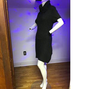 Le Chateau Turtleneck Cowlneck Sweater Knit Dress Grey NWT